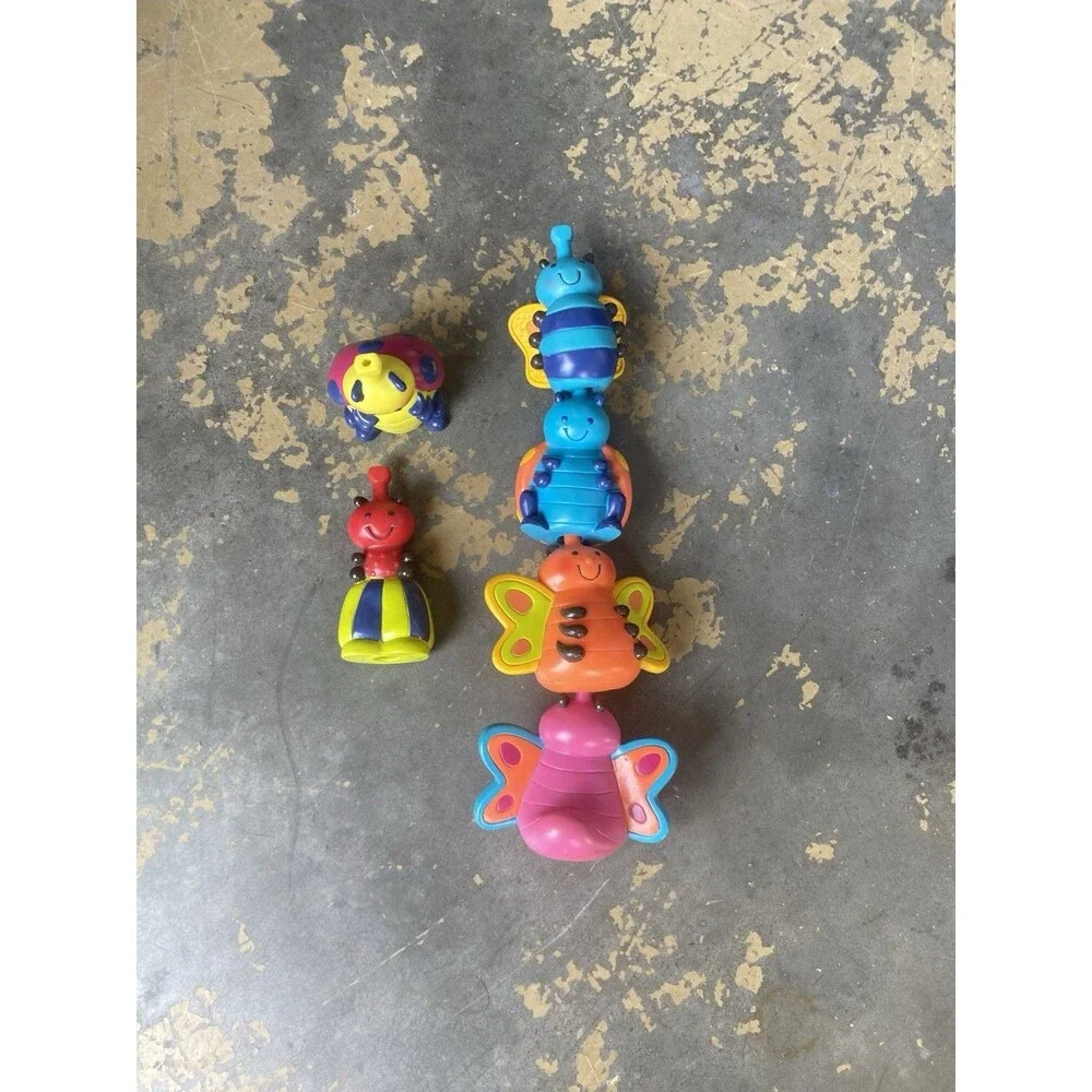 B. Toys Snug Bugs Snap Together Lot of 6 Sensory Insect Toy Figures